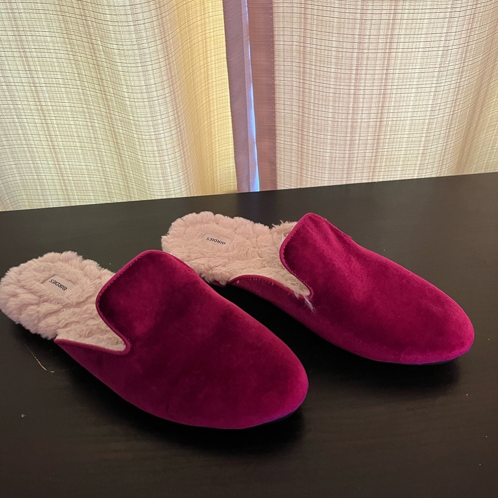 Birdie phoebe velvet fur lined slides